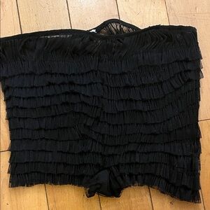 Vintage Black Ruffled‎ Women's Panties
